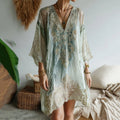 Vintage Marble Texture Collection Retro Bohemia Women Style Gradient Gilded Pattern Linen Dress elevenforest