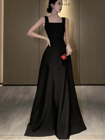 Backless Evening Party Dress Sleeveless A-line Long Dresses for Spring Summer Prom Robe Vestidos Mujer New