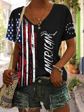 Comstylish Independence Day Women's Patriotic 4th Of July T-shirt