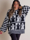 Spooky Season Checkered Sweater elevenforest