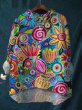 Women's Colorful Small Flower Print Shirt