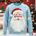 Comstylish Cute Santa Claus Pattern Warm Crew Neck Sweater