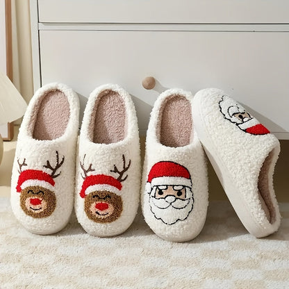 Christmas Tree Pattern Fuzzy Slippers Dr6521