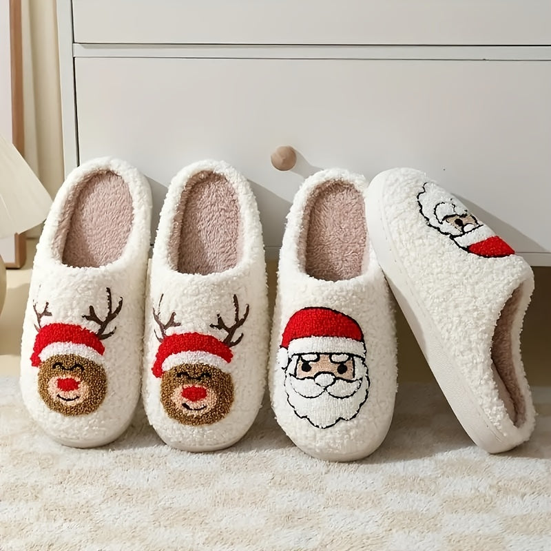 Christmas Tree Pattern Fuzzy Slippers Dr6521