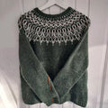 Vintage Jacquard Knitted Icelandic Pattern Cozy Sweater elevenforest