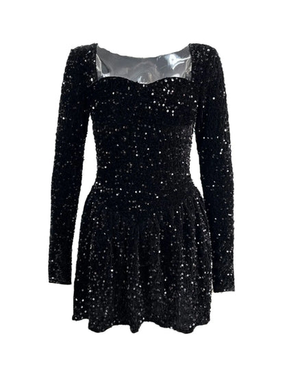 Lucia Sequins Sweetheart Mini Dress