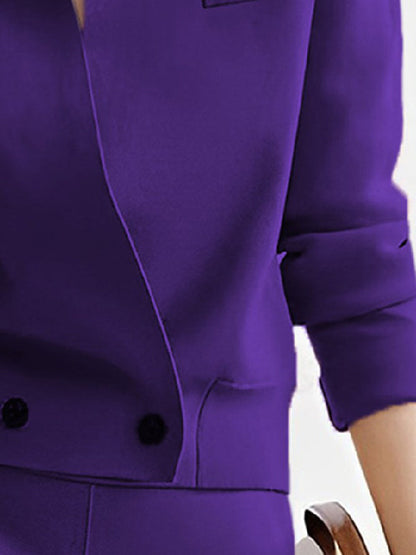 Long Sleeves Color Stand Collar Cardigan Tops