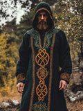 Celtic Mythology Totem Vintage Linen Hooded Robe elevenforest