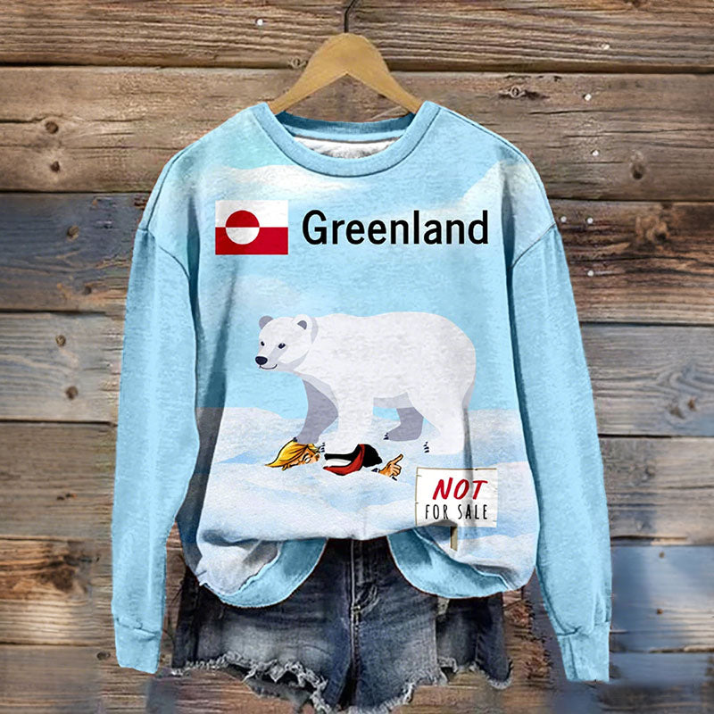 Comstylish Women's Greenland Not For Sale Print Sweatshirt