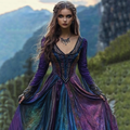 Vintage Viking Violet Gradient Celtic Pattern Comfy Tank Dress elevenforest