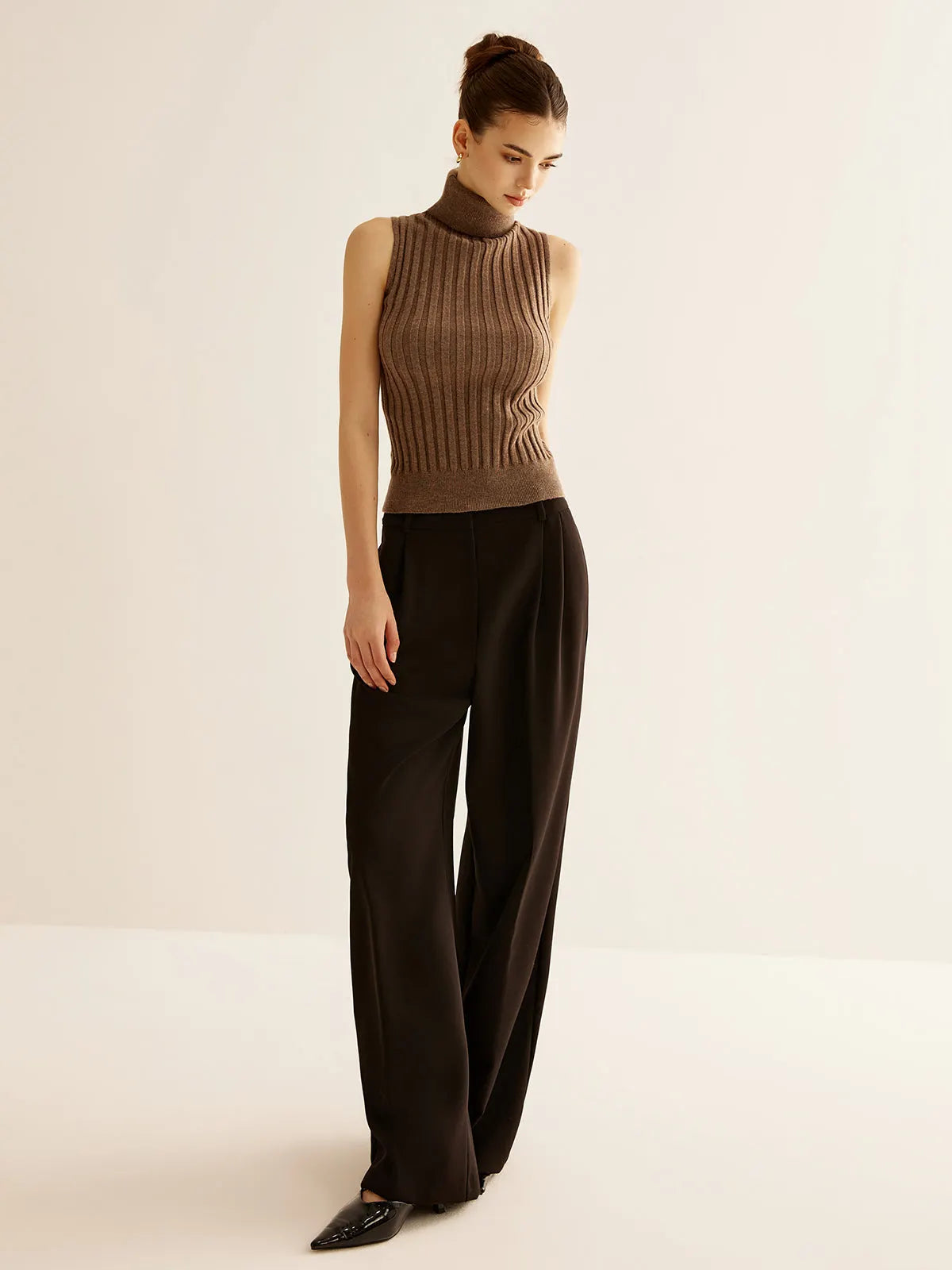 Wool-blend Turtleneck Sweater Vest