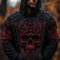 Men's Celtic Skull Viking Gradient Chunky Hooded Sweater elevenforest