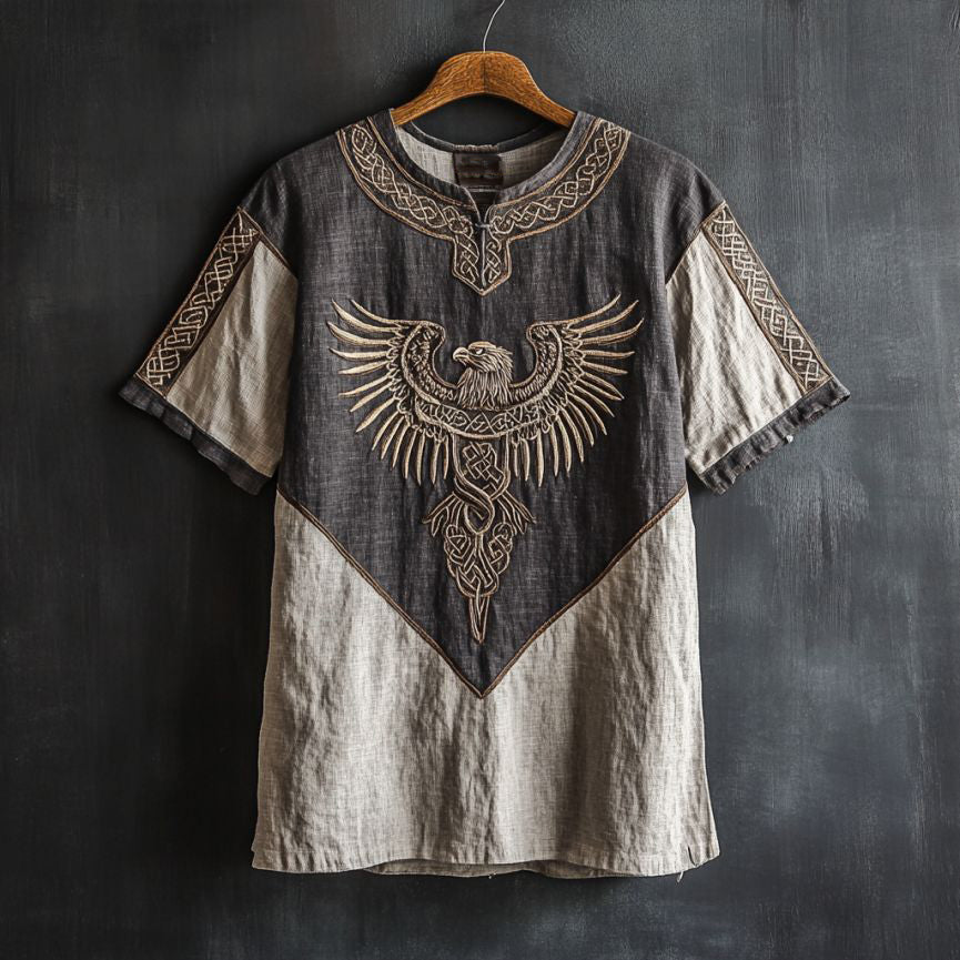 Mens Vintage Viking Eagle Celtic Design Shirt elevenforest