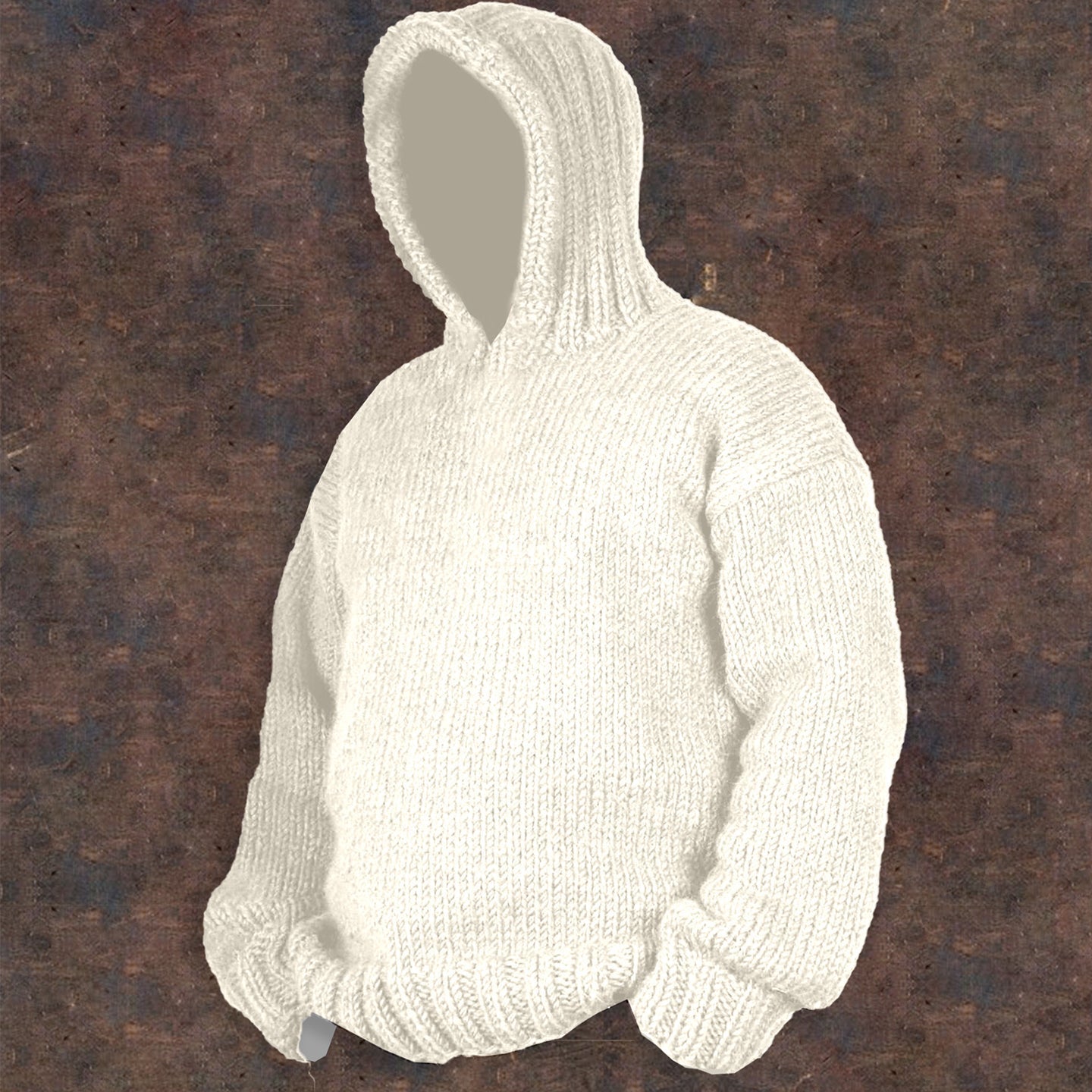 Vintage Cable Knit Basic Hooded Sweater elevenforest