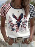Comstylish Women's American Eagle Geometric T-shirts