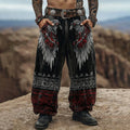 Men's Viking Raven Totem Nordic Retro Pants elevenforest