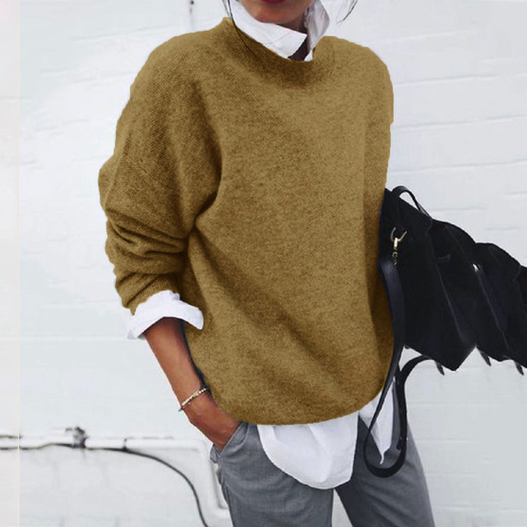 Shirt Collar Long Sleeve Fake Two Piece Sweater elevenforest
