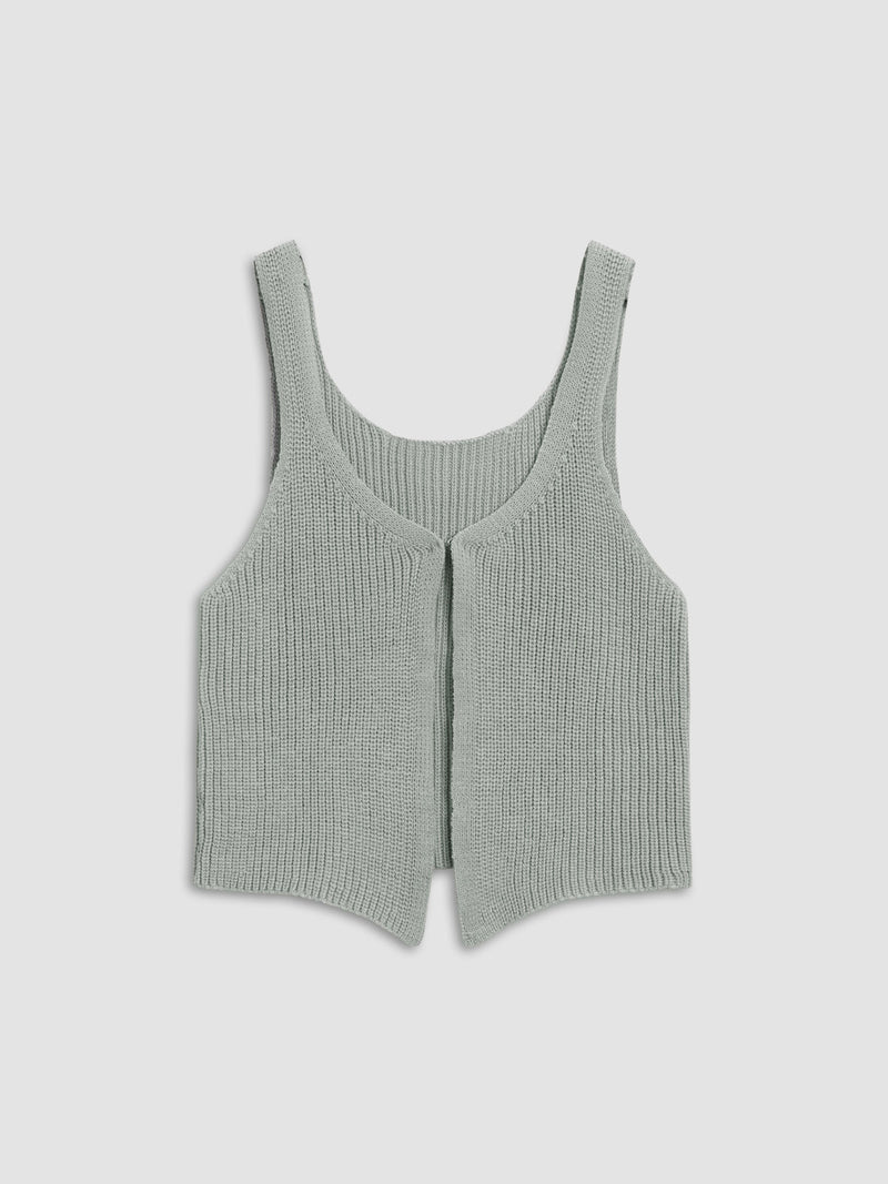 Classic Hook-and-eye Knit Vest