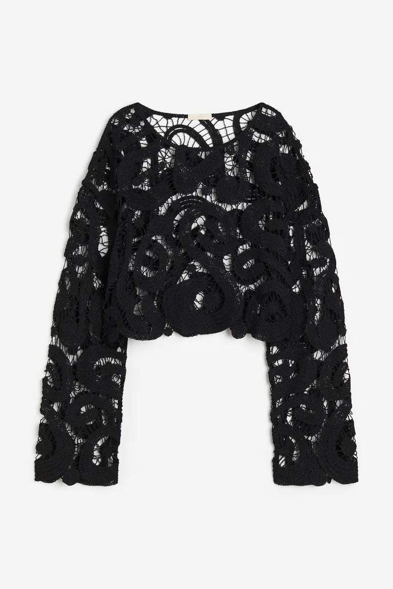 Crochet Crew Collar Top