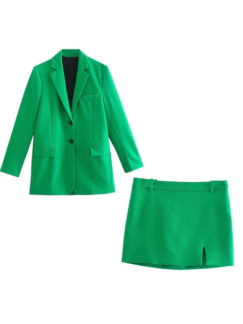 Khola Blazer & Skirt