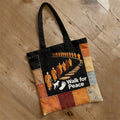 Comstylish Walk For Peace Mission Journey Patchwork Ecofriendly Tote Bag