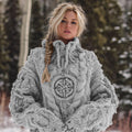 Women's Viking Celtic Knot Rune Knit Jacquard Warm Turtleneck Sweater elevenforest