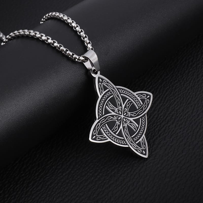 Witches Knot Protective Stainless Steel Necklace