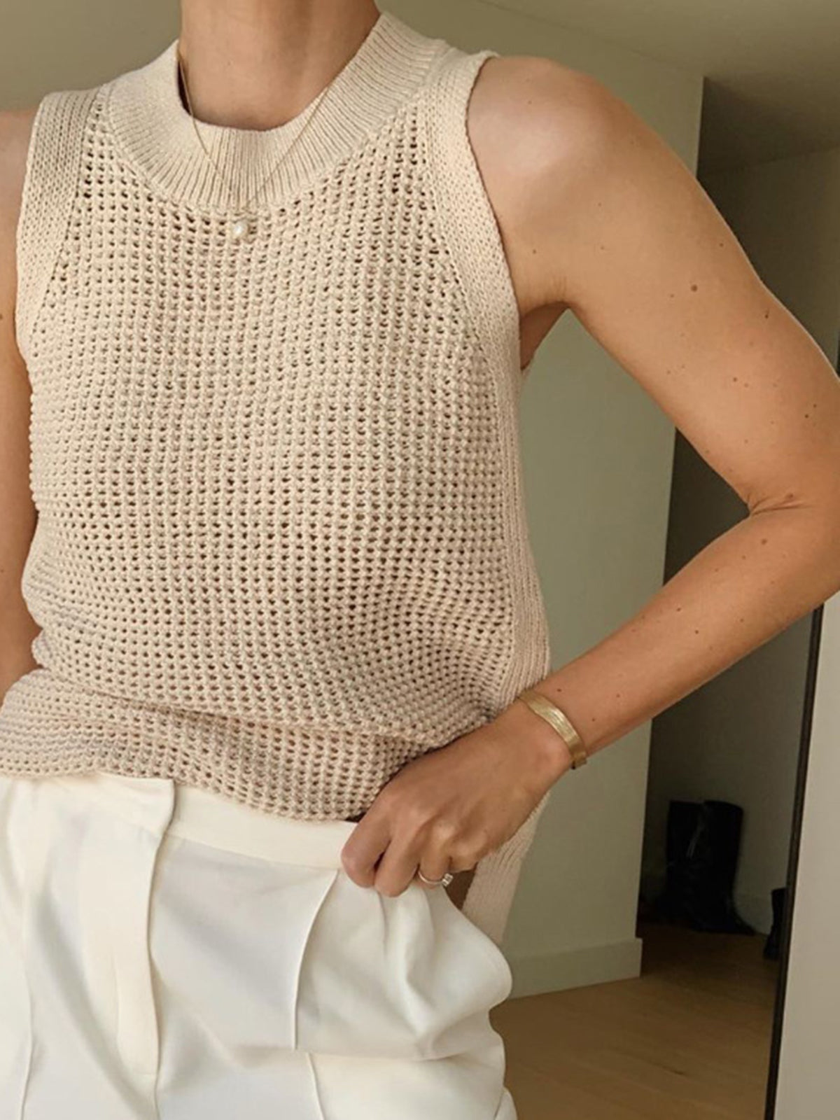Knit Hollow Vest
