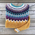 Vintage Fairman Island Print Color Block Comfy Sweater elevenforest