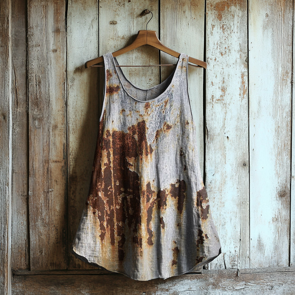 Rust Art Print Casual Tank Top elevenforest