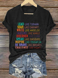 Comstylish International Women’s Day Inspired Print V-neck T-shirt