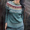 Women'S Fairman Island Gradient Geometric Jacquard Sweater elevenforest