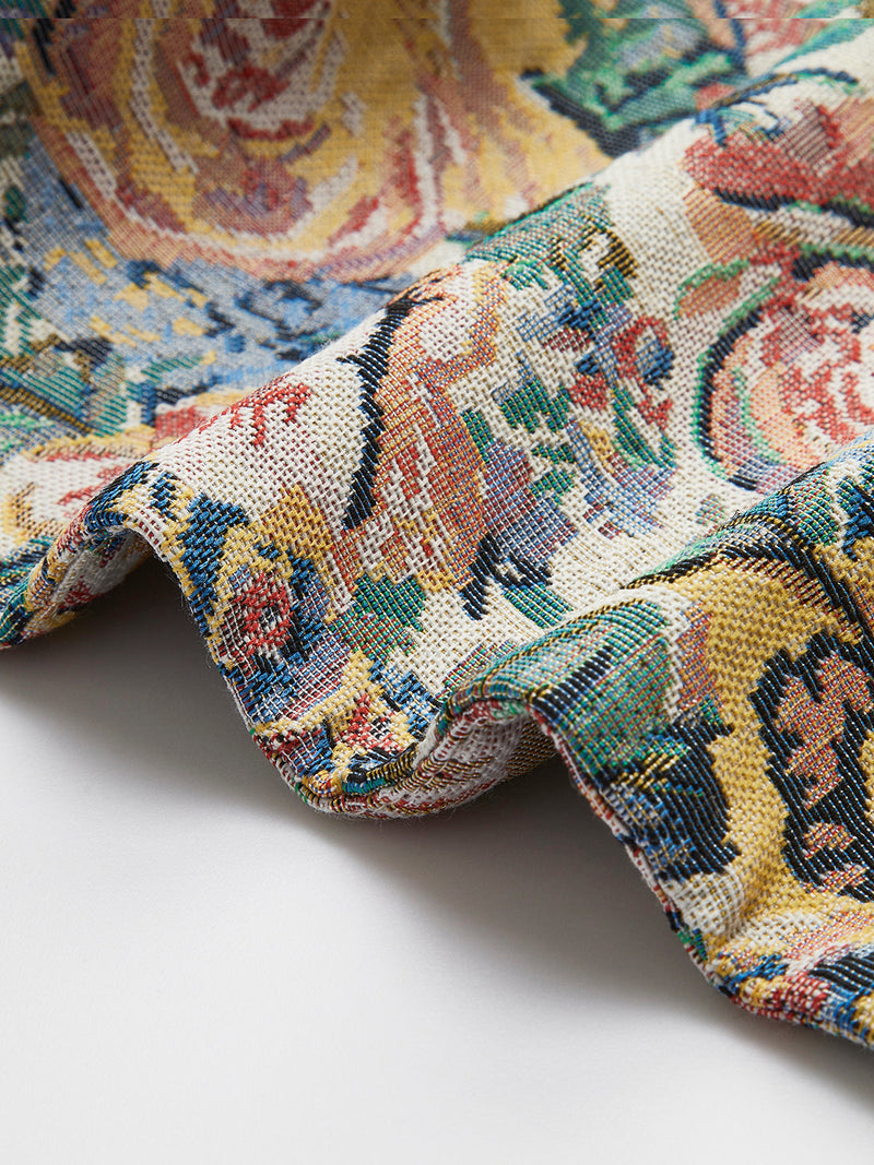 Printed Halter Tie Front Vest