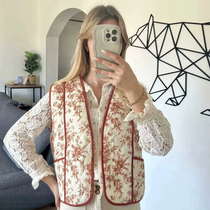 Printed Padded Waistcoat