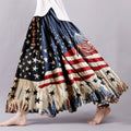Women's Vintage Independence Day Flag And Feather Skirt elevenforest