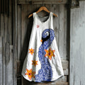 Vintage Japanese Octopus Legs Art Linen Tank Dress elevenforest