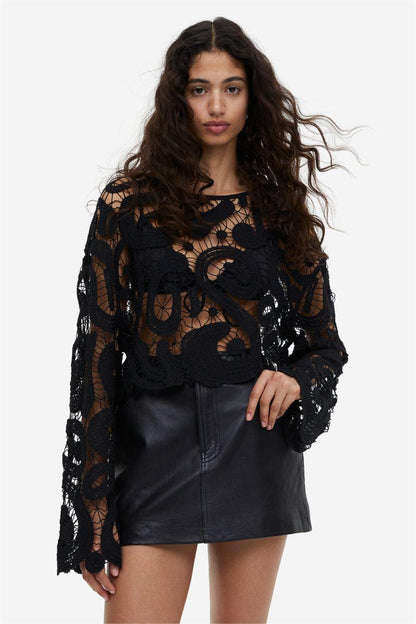 Crochet Crew Collar Top