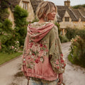 Vintage Floral Embroidery Patchwork Art Casual Hooded elevenforest