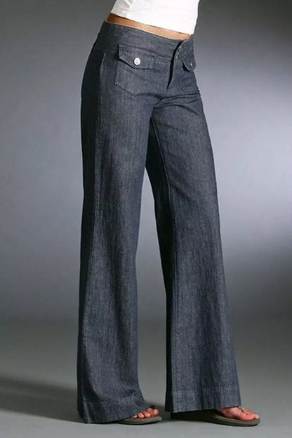 Street Pocket Loose Denim Jeans