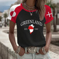 Women's Greenland Contrasting Colors T-shirt elevenforest