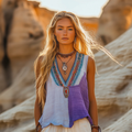 Women's Loose Bohemia Ethnic Style Linen Sleeveless Top elevenforest