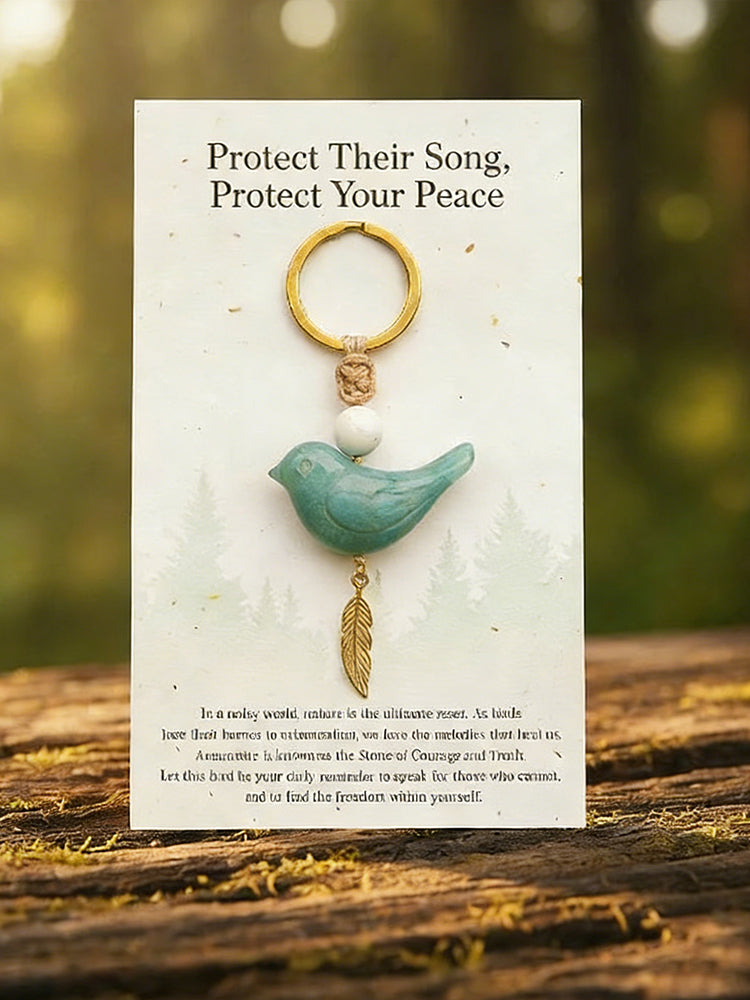 Comstylish Peace Bird And Courage Keychain