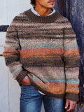 Men's Retro Colorful Gradient Cozy Knit Sweater elevenforest