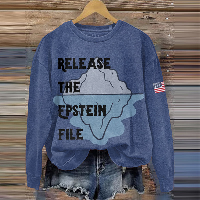 Comstylish Release The Epstein Files Iceberg Graphic Sweatshirt