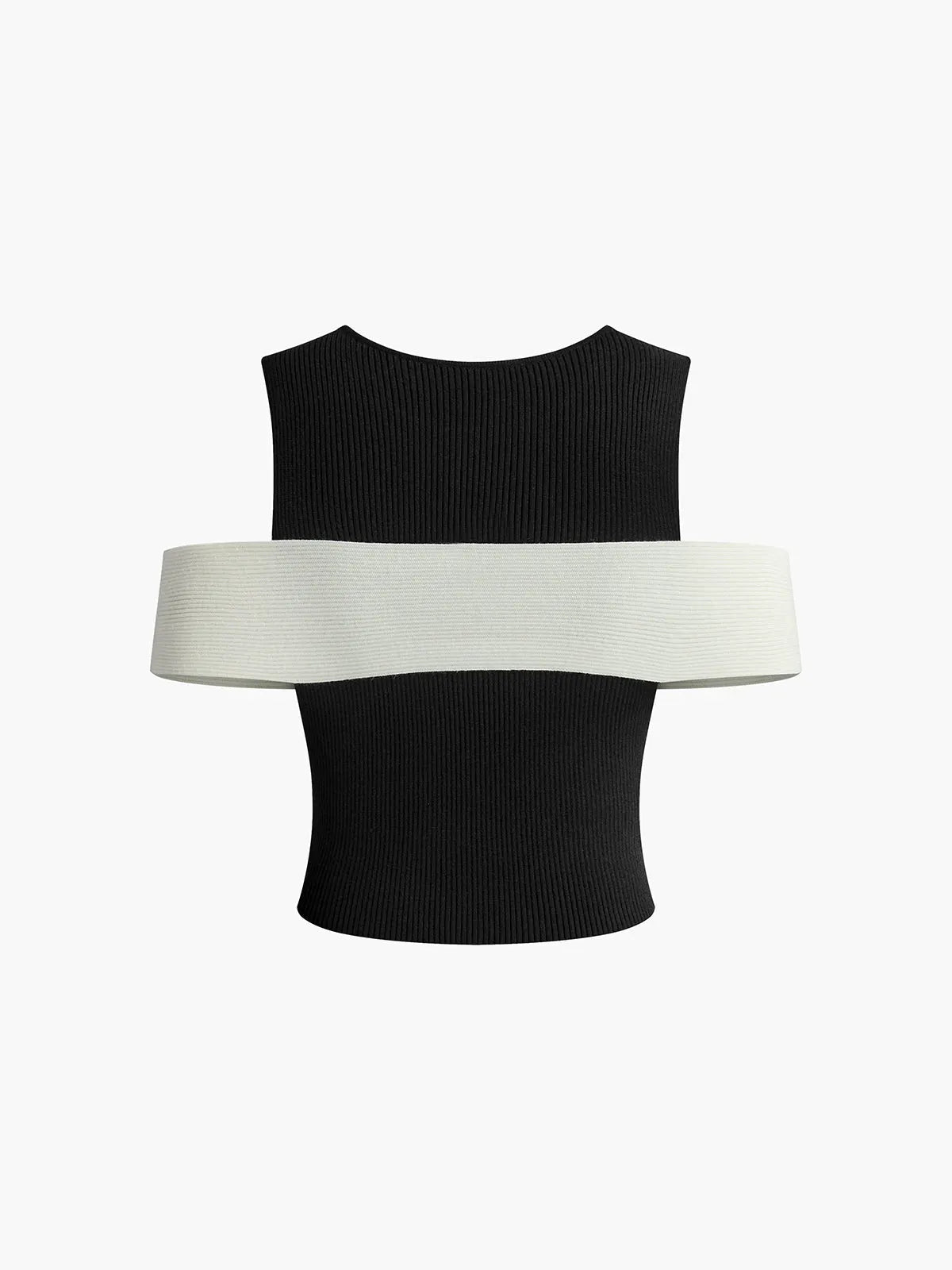 Bow-trim Stretch Sweater Vest