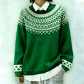 Comstylish Women's St. Patrick's Day Shamrock Pattern Comfortable And Warm Print Sweater