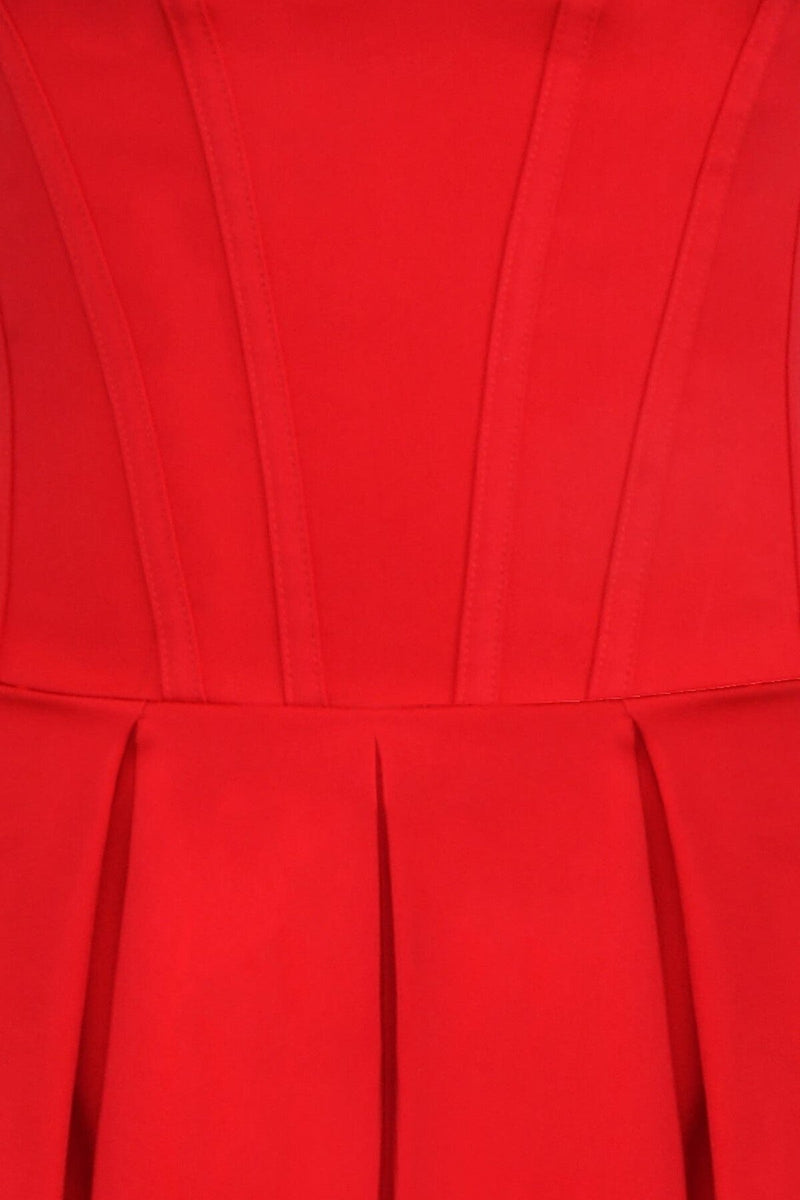 Strapless Sweetheart Neckline Midi Dress