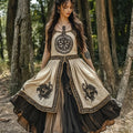 Vintage Viking Celtic Pattern Linen Comfy Tank Dress elevenforest