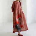 Comstylish Women's Japanese-style Spider Lily Pattern Dress