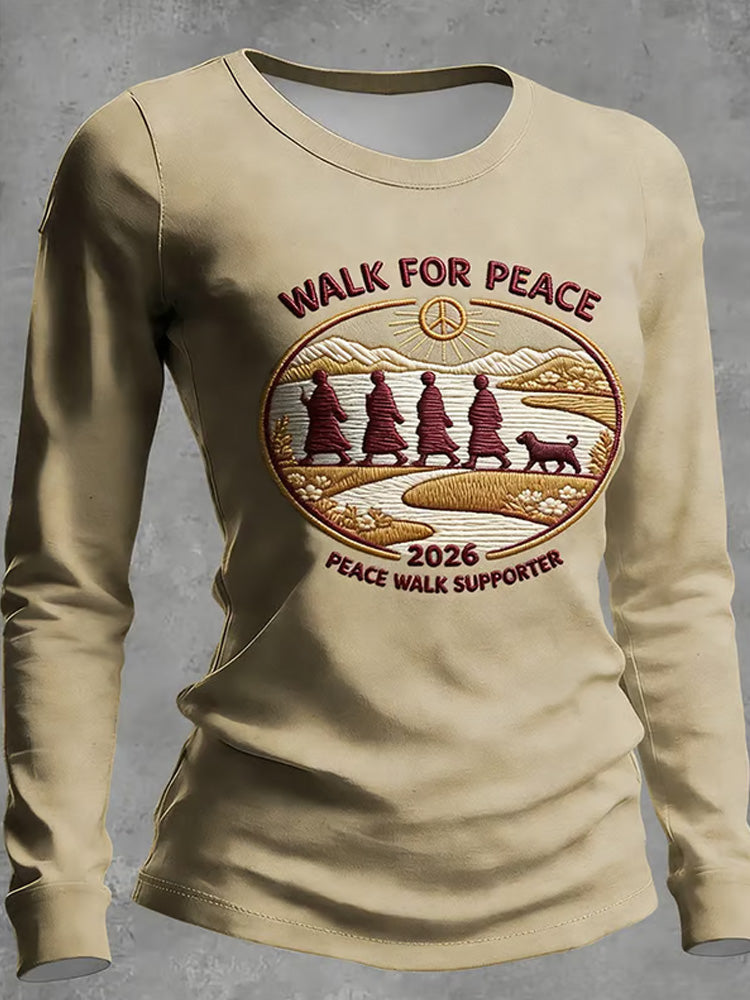 Comstylish Walk For Peace Women's Comfortable Tops